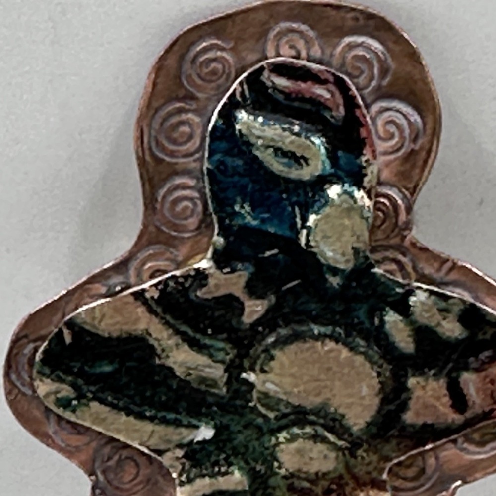 Artisan Copper Goddess Brooch & Pendant - Handmade "Love Who You Are" 3"‎ - Picture 2 of 8